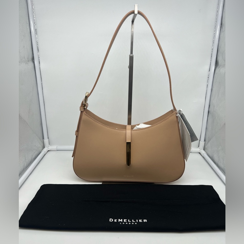 NWT DEMELLIER N10 The Tokyo Light Tan Smooth Leather Handcrafted Shoulder Bag - Picture 5 of 17